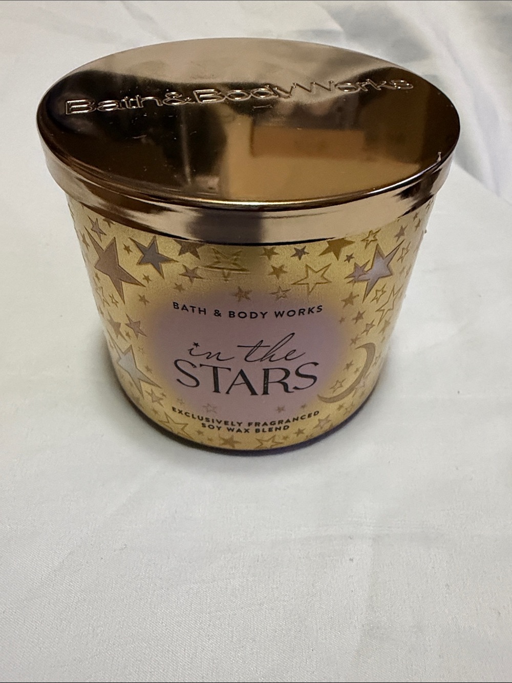 Bath & Body Works Metallic Gold "In The Stars" 3-Wick Candle
